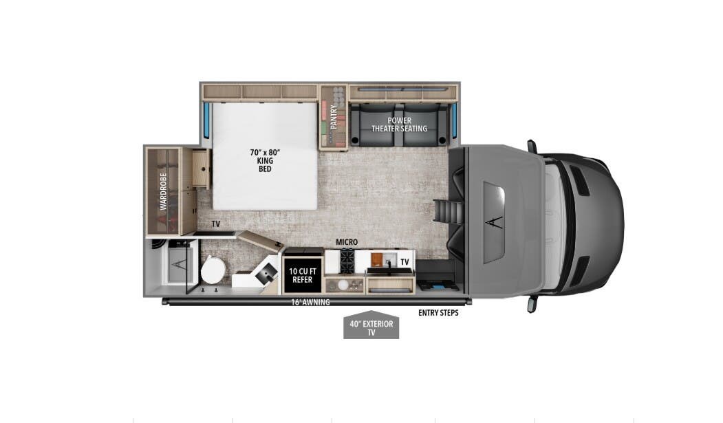 2026 Grand Design Lineage 25FW - New Class C For Sale by McClain's RV Fort Worth in Fort Worth, Texas features Power Entrance Step, Generator, Oven, Solar Panel, Heat Pump