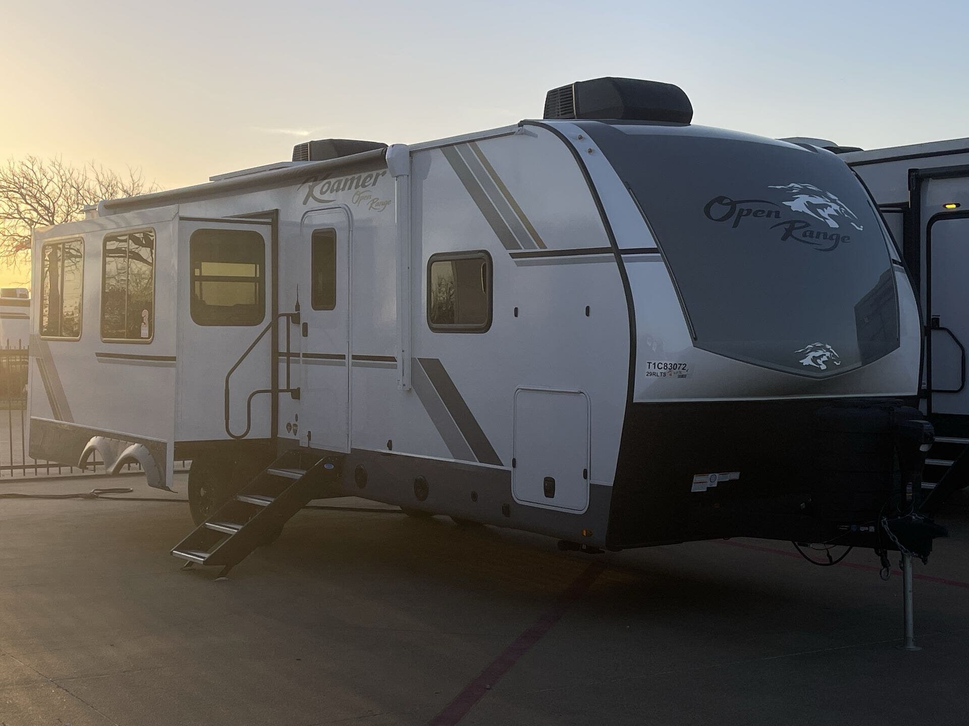 2026 Highland Ridge Open Range Roamer 29RLTS - New Travel Trailer For Sale by McClain's RV Fort Worth in Fort Worth, Texas features Outside Kitchen, Fireplace, Furnace, Refrigerator, Toilet