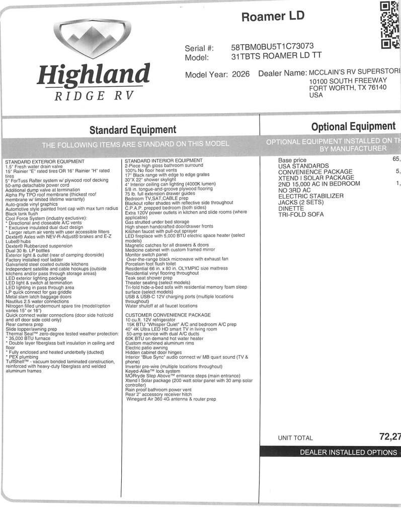 2026 Open Range Roamer 31TBTS by Highland Ridge from McClain's RV Fort Worth in Fort Worth, Texas