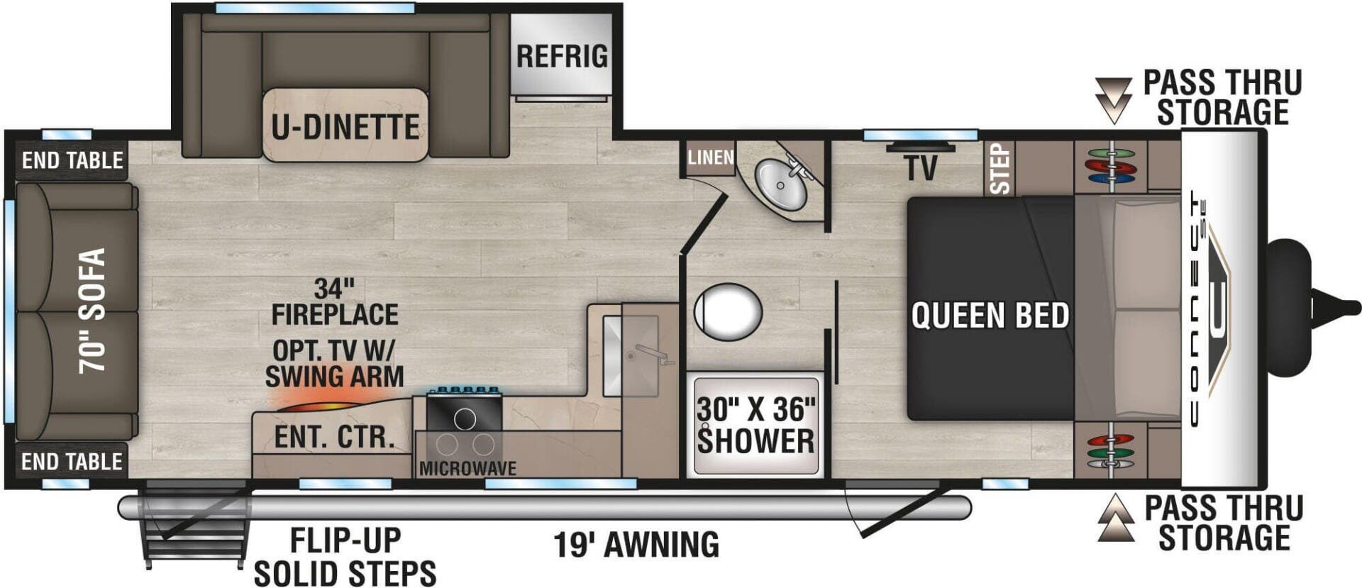 2026 K-Z Connect SE 251RL - New Travel Trailer For Sale by McClain's RV Fort Worth in Fort Worth, Texas features Microwave, Exterior Speakers, Ladder, Outside Kitchen, Oven