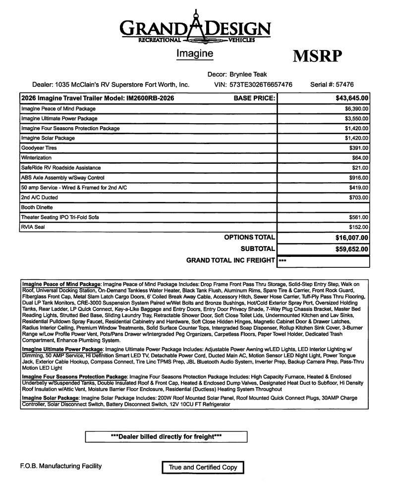 2026 Imagine 2600RB by Grand Design from McClain's RV Fort Worth in Fort Worth, Texas