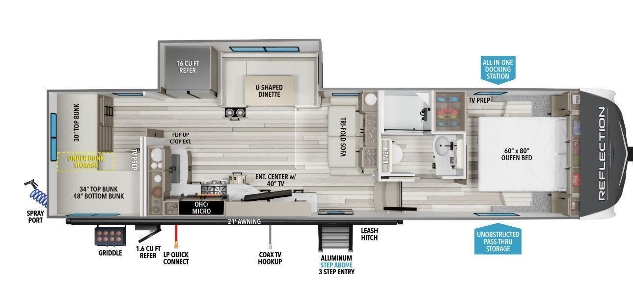 2026 Grand Design Reflection 150 298BH - New Fifth Wheel For Sale by McClain's RV Fort Worth in Fort Worth, Texas features Vanity, Pass Thru Storage, Roof Deck, Shower, Ladder