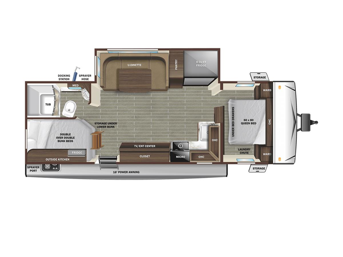 Floorplan of 2022 Starcraft Super Lite 241BH