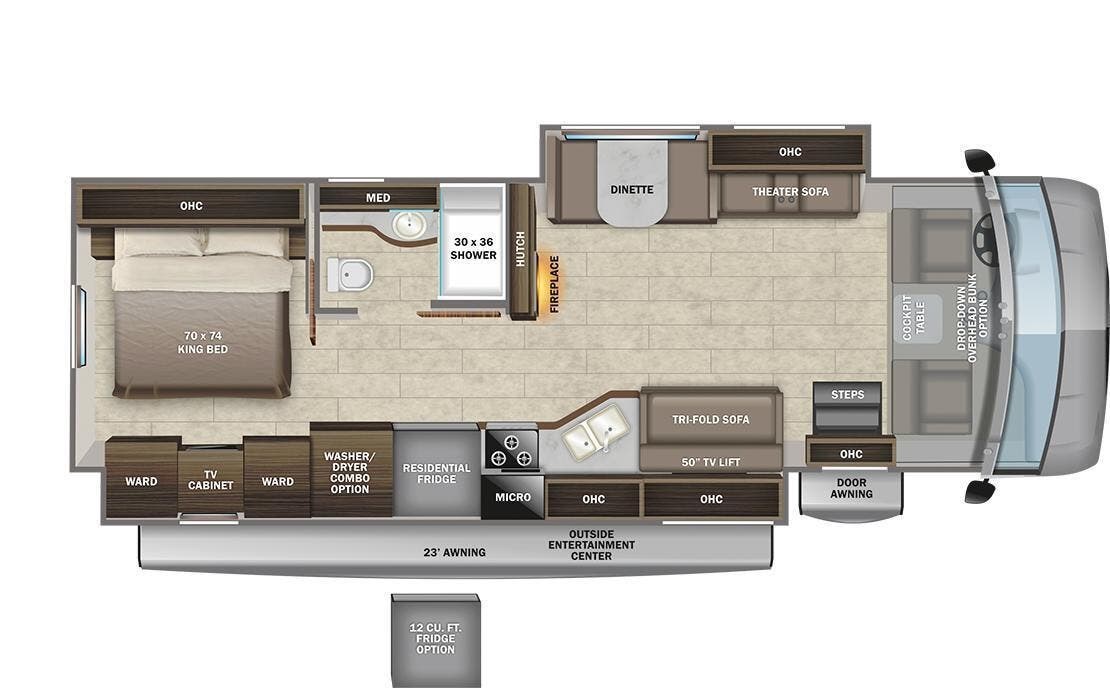 Floorplan of 2022 Entegra Coach Vision XL 346