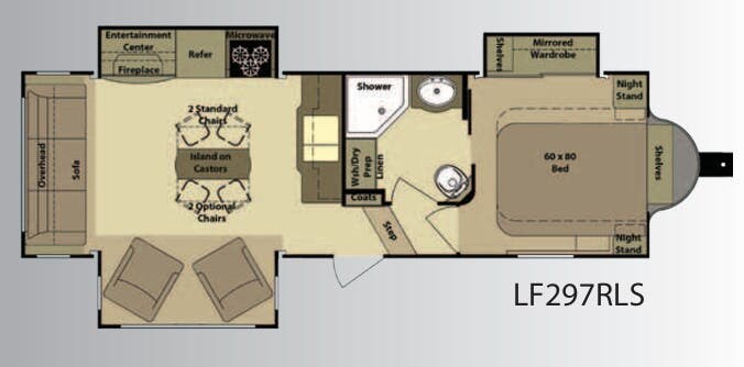 Floorplan of 2012 Highland Ridge Open Range Light LF297RLS