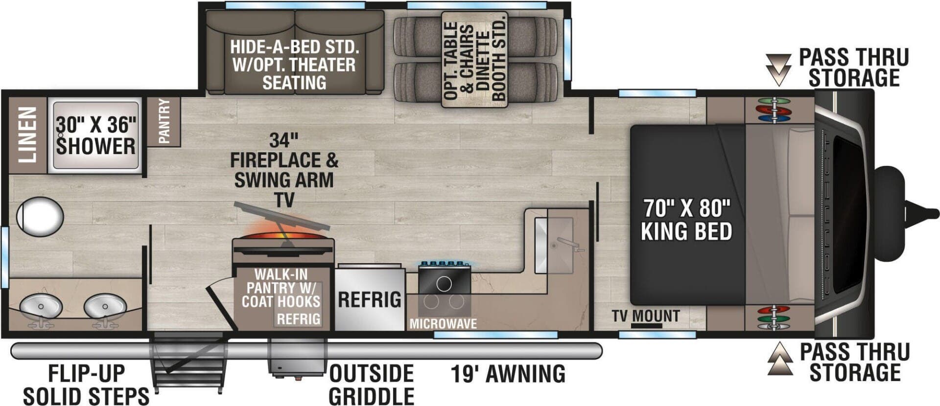 2026 K-Z Connect 261RB - New Travel Trailer For Sale by McClain's RV Fort Worth in Fort Worth, Texas features Enclosed Underbelly, Microwave, Hitch, Awning, TV Antenna
