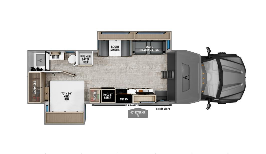Floorplan of 2026 Grand Design Lineage Series F 31ZW