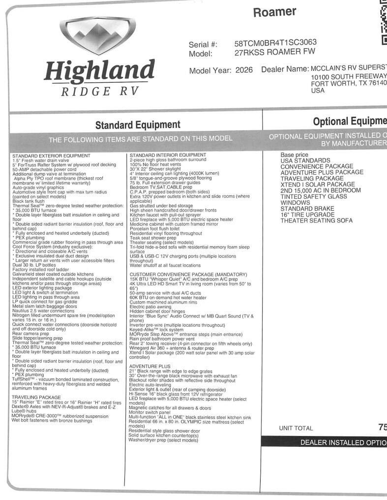 2026 Open Range Roamer 27RKSS by Highland Ridge from McClain's RV Fort Worth in Fort Worth, Texas