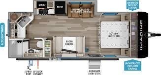 2026 Grand Design Imagine XLS 22MLE - New Travel Trailer For Sale by McClain's RV Fort Worth in Fort Worth, Texas features Skylight, Microwave, Enclosed Underbelly, Hitch, Medicine Cabinet