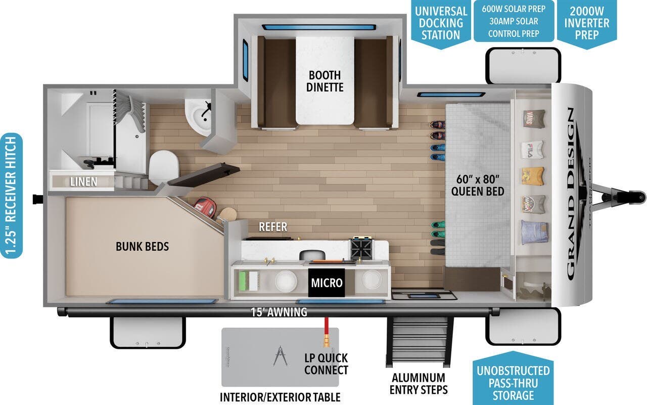 2026 Grand Design Transcend One 161DB - New Travel Trailer For Sale by McClain's RV Fort Worth in Fort Worth, Texas