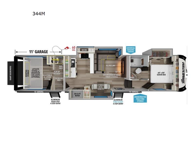 2026 Grand Design Momentum 344M - New Toy Hauler For Sale by McClain's RV Fort Worth in Fort Worth, Texas