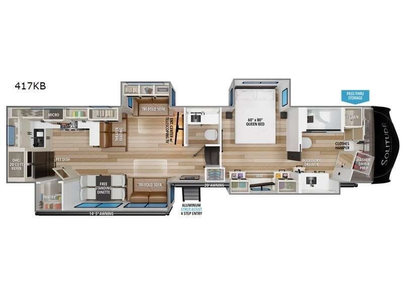 2026 Grand Design Solitude 417KB - New Fifth Wheel For Sale by McClain's RV Fort Worth in Fort Worth, Texas