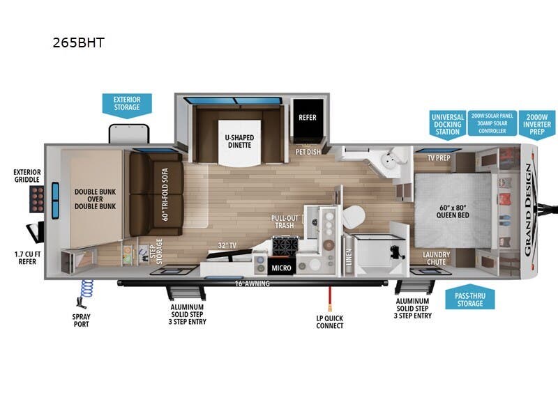2027 Grand Design Transcend 265BHT - New Travel Trailer For Sale by McClain's RV Fort Worth in Fort Worth, Texas
