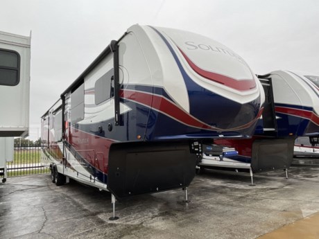 &lt;p class=&quot;MsoNormal&quot;&gt;&lt;span style=&quot;font-size: 12.0pt; line-height: 107%; font-family: &#39;Arial&#39;,sans-serif;&quot;&gt;The Solitude 390RK provides all of the comforts of an extended stay fifth wheel! This fifth wheel is equipped with wonderful amenities like taller ceilings, larger windows for scenic viewing, and LED lighting throughout. Stepping into the Solitude, you will immediately notice the beauty of the spacious solid surface countertops, the sturdy hardwood cabinet doors with hidden hinges, and the spacious mid cab living area. The large pantry, residential refrigerator 18 cu ft, and over-sized island featured in the kitchen will give you the room you need for all the essentials during your trip. Also located in the kitchen is a conveniently located bar with two chairs. The TV can be seen from the bar as well.&lt;/span&gt;&lt;/p&gt;
&lt;p class=&quot;MsoNormal&quot;&gt;&lt;span style=&quot;font-size: 12.0pt; line-height: 107%; font-family: &#39;Arial&#39;,sans-serif;&quot;&gt;This Solitude floorplan model includes unique features that are rare to find in any RV! The wall housing the fireplace and TV is made of real wood! In this model the kitchen is located at the back of the Solitude!&lt;/span&gt;&lt;/p&gt;
&lt;p class=&quot;MsoNormal&quot;&gt;&lt;span style=&quot;font-size: 12.0pt; line-height: 107%; font-family: &#39;Arial&#39;,sans-serif;&quot;&gt;Walking further in to the Solitude, you will be drawn to the luxurious theater style sofa and hide-a-bed sofa. Both are perfect for relaxing after a day of fun or reclining while watching a movie on the home theatre style HD TV mounted above the electric fireplace. What a cozy place to cuddle up and reenergize!&lt;/span&gt;&lt;/p&gt;
&lt;p class=&quot;MsoNormal&quot;&gt;&lt;span style=&quot;font-size: 12.0pt; line-height: 107%; font-family: &#39;Arial&#39;,sans-serif;&quot;&gt;Up the stairs you will encounter the elegant bathroom that includes dual his and hers sinks, textured glass shower doors, and medicine cabinet for extra storage. The large shower features a built-in shower seat and shower head with stainless steel hose.&lt;/span&gt;&lt;/p&gt;
&lt;p class=&quot;MsoNormal&quot;&gt;&lt;span style=&quot;font-size: 12.0pt; line-height: 107%; font-family: &#39;Arial&#39;,sans-serif;&quot;&gt;In the front room, you will find a bed with dazzling bedspread and a pull-out ottoman. Pulling up at the foot of the bed you will find that the bed lifts to reveal even more storage space below that includes a tray for small valuables such as jewelry. Another HD TV and a roomy closet adds the finishing touches to this lovely bedroom!&lt;/span&gt;&lt;/p&gt;
&lt;p class=&quot;MsoNormal&quot;&gt;&lt;span style=&quot;font-size: 12.0pt; line-height: 107%; font-family: &#39;Arial&#39;,sans-serif;&quot;&gt;The quality of the Solitude is evident in its exterior design with features like the high-gloss fiberglass sidewalls, the steel slam-latch baggage door handles, Tread-Lite aluminum Entry Steps, and the LED Safety Light package. This fifth wheel is built to last with the Seamless Rubber Roof and enclosed and heated basement.&lt;/span&gt;&lt;/p&gt;
&lt;p class=&quot;MsoNormal&quot;&gt;&lt;span style=&quot;font-size: 12.0pt; line-height: 107%; font-family: &#39;Arial&#39;,sans-serif;&quot;&gt;The only way to fully experience all of the wonderful features that this exquisite fifth wheel has to offer is to come in a see one for yourself. So, stop by McClain&amp;rsquo;s RV to learn why the Solitude 390RK is a great fit for you and your family!&lt;/span&gt;&lt;/p&gt;