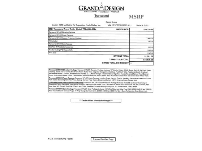 2024 Transcend Xplor 240ML by Grand Design from McClain