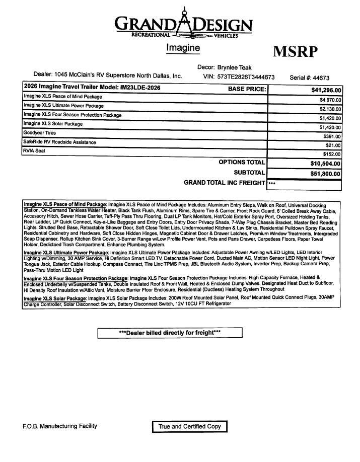 2026 Imagine XLS 23LDE by Grand Design from McClain's RV Superstore in Corinth, Texas