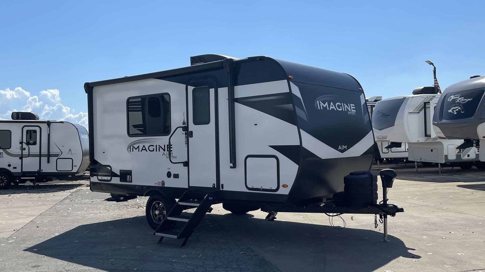 2023 Grand Design Imagine AIM 15RB - Used Travel Trailer For Sale by McClain's RV Superstore in Corinth, Texas features Removable Table, Leveling Jacks, Awning, Kitchen Sink, Furnace
