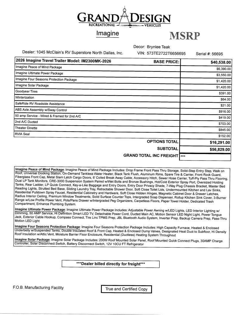 2026 Imagine 2300MK by Grand Design from McClain's RV Superstore in Corinth, Texas