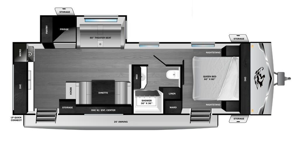2026 Highland Ridge Open Range Light 230MKD - New Travel Trailer For Sale by McClain's RV Superstore in Corinth, Texas features Air Conditioning, Detachable Power Cord, Smoke Detector, Roof Vent, Oven