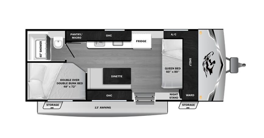 2026 Highland Ridge Open Range CONV COLT 17DB - New Travel Trailer For Sale by McClain's RV Superstore in Corinth, Texas features Stabilizer Jacks, Air Conditioning, CO Detector, LED Lights, Batteries