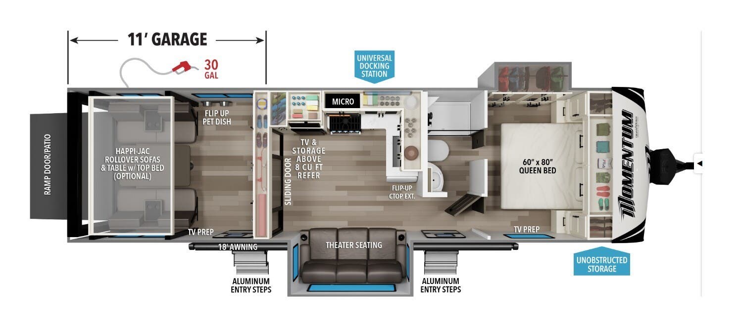 2026 Grand Design Transcend 285RKT - New Travel Trailer For Sale by McClain's RV Superstore in Corinth, Texas features Outside Kitchen, Microwave, Slideout, Water Heater, Air Conditioning