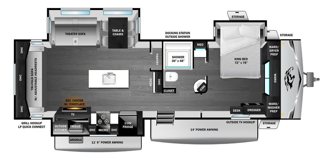 2026 Highland Ridge Open Range 322RLS - New Travel Trailer For Sale by McClain's RV Superstore in Corinth, Texas features Propane, Enclosed Underbelly, Medicine Cabinet, Leveling Jacks, Air Conditioning