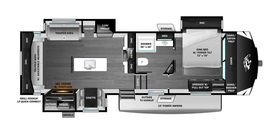 2026 Highland Ridge Open Range 3X 287RLS - New Fifth Wheel For Sale by McClain's RV Superstore in Corinth, Texas features Residential Refrigerator, Insulated, PVC Roof, Dryer, Exterior Grill