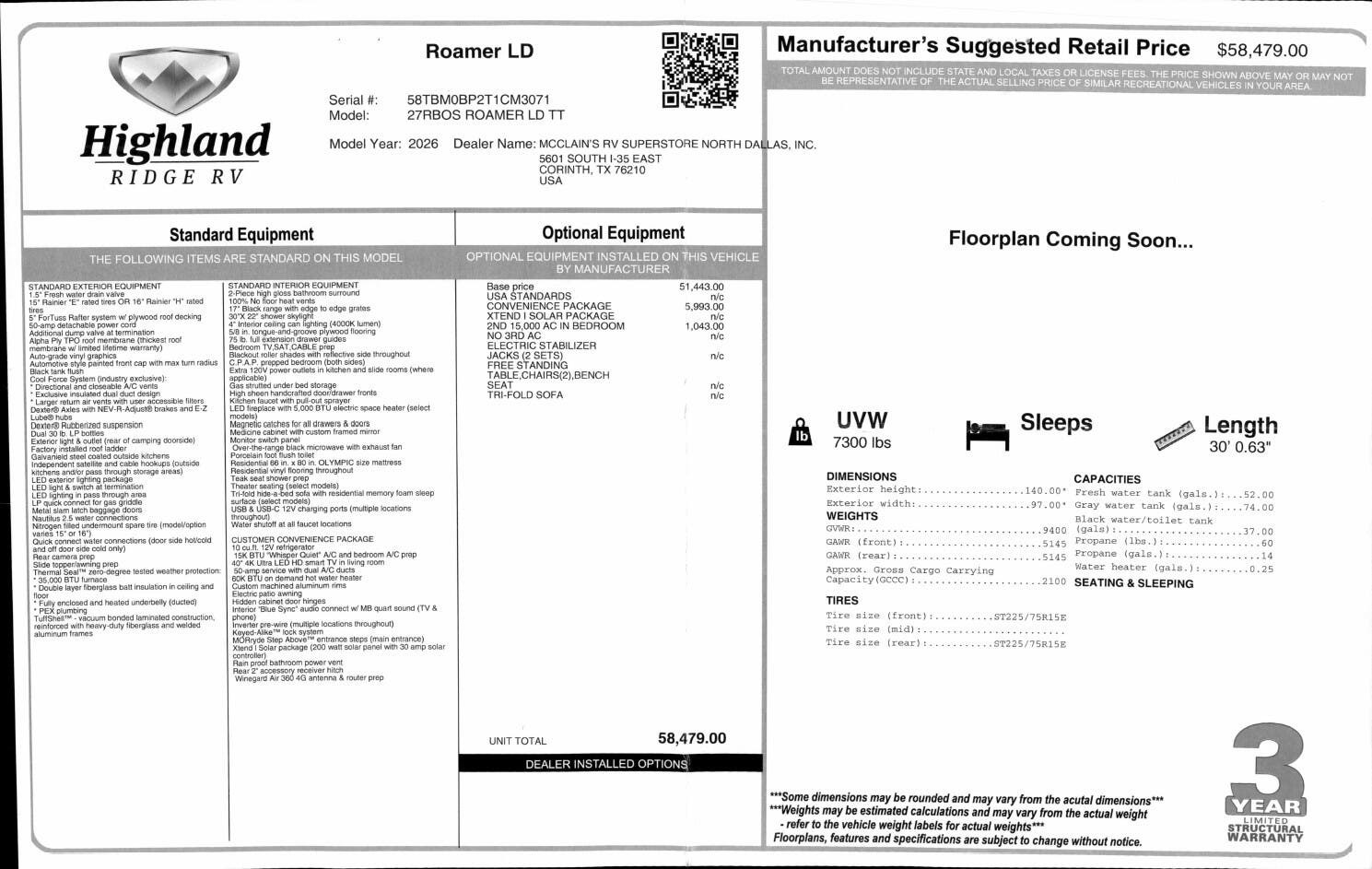 2026 Open Range Roamer 27RBOS by Highland Ridge from McClain's RV Superstore in Corinth, Texas