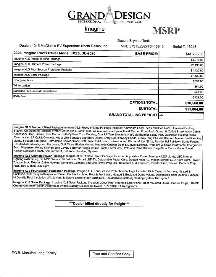 2026 Imagine XLS 23LDE by Grand Design from McClain's RV Superstore in Corinth, Texas
