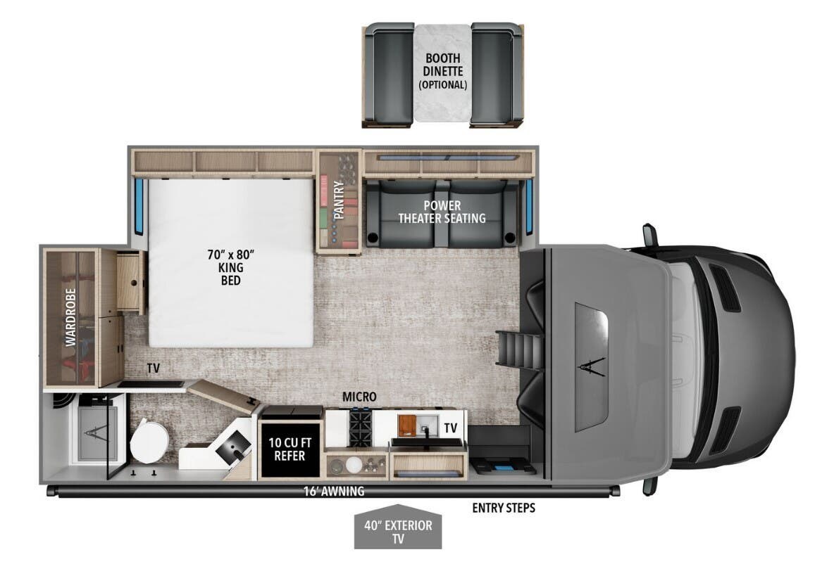 2026 Grand Design Lineage Series M 25FW - New Class C For Sale by McClain's RV Superstore in Corinth, Texas features Power Awning, Insulated, Power Entrance Step, King Size Bed, Day/Night Shades