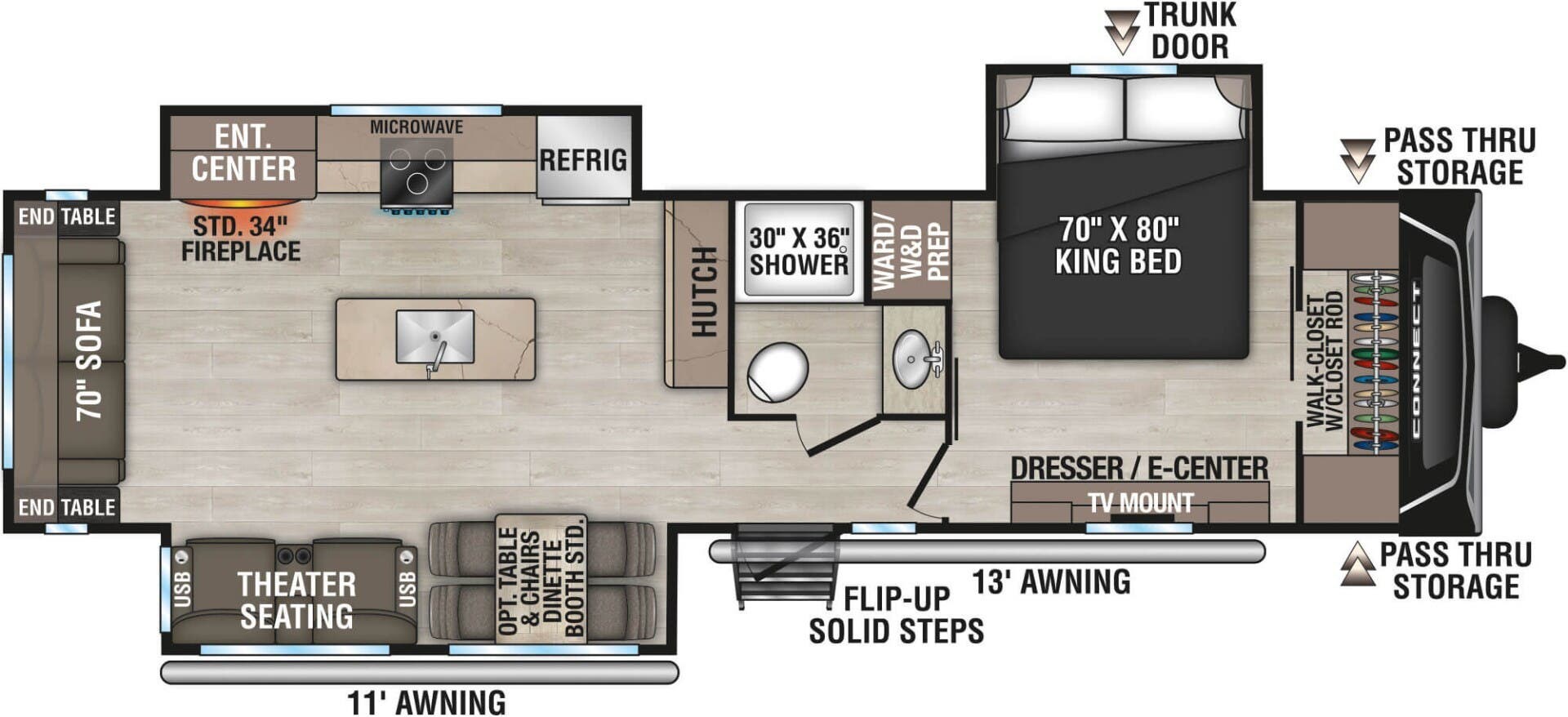 2026 K-Z Connect 313MK - New Travel Trailer For Sale by McClain's RV Superstore in Corinth, Texas