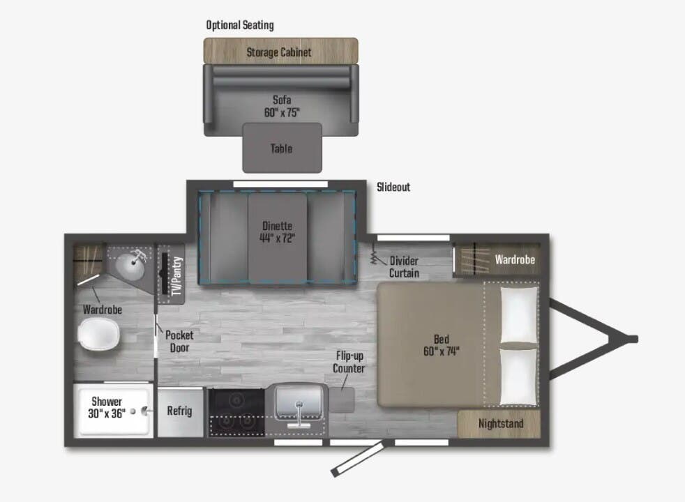 2022 Winnebago Micro Minnie 2108FBS - Used Travel Trailer For Sale by McClain's RV Superstore in Corinth, Texas