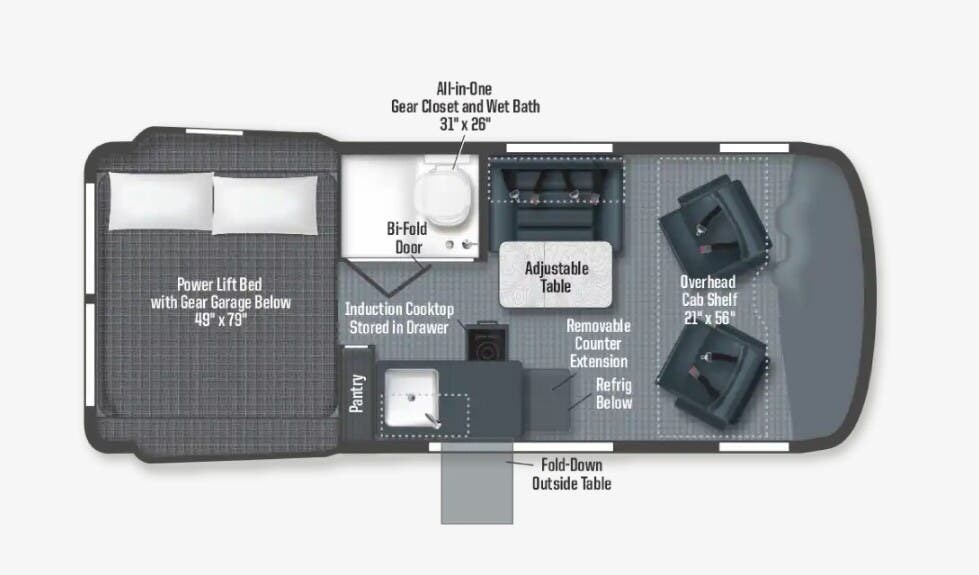 2027 Winnebago Revel Sport 44C - New Class B For Sale by McClain's RV Superstore in Corinth, Texas