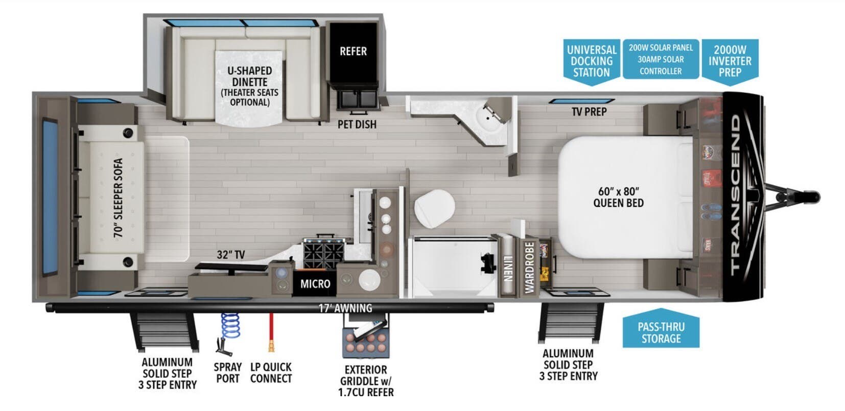 2026 Grand Design Transcend 245RLT - New Travel Trailer For Sale by McClain's RV Superstore in Corinth, Texas