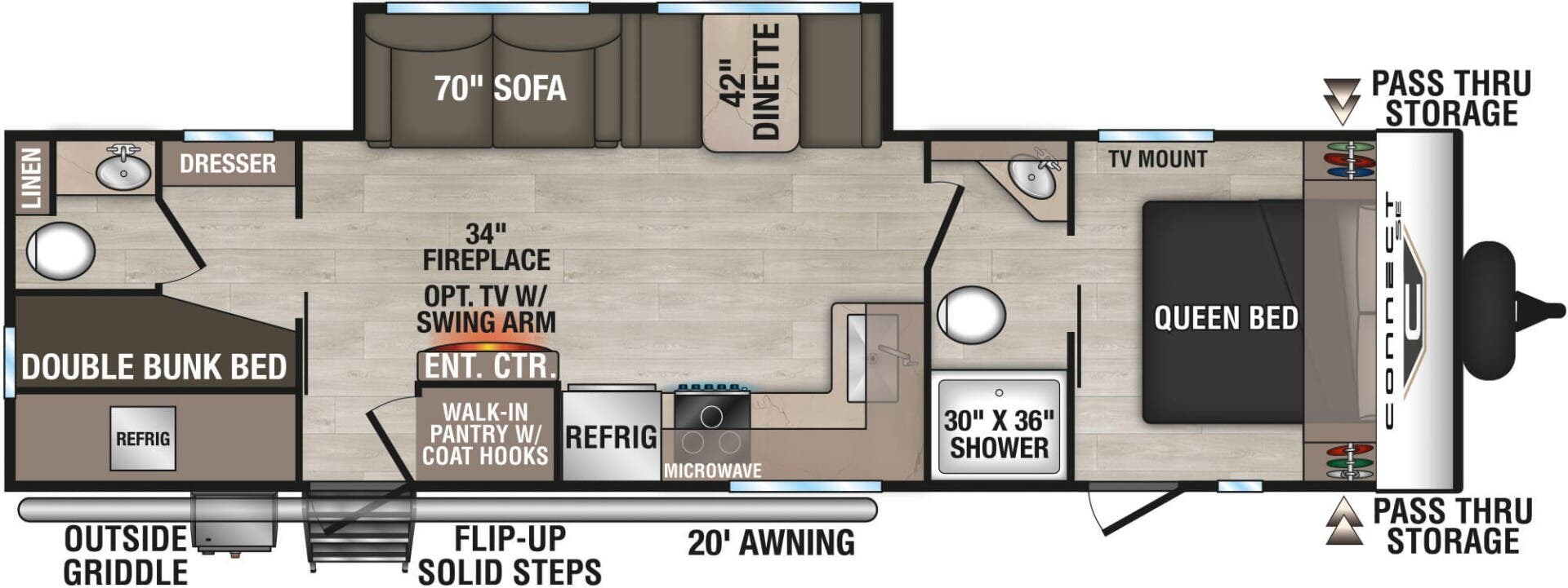 2027 K-Z Connect SE 301BHK - New Travel Trailer For Sale by McClain's RV Superstore in Corinth, Texas