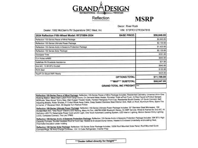 2024 Grand Design Reflection 150 270BN - New Fifth Wheel For Sale by McClain