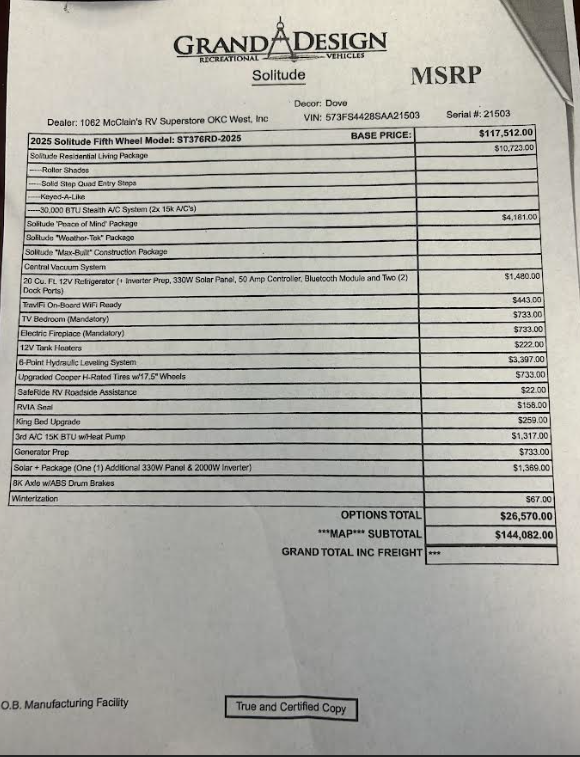 2025 Solitude 376RD by Grand Design from McClain's RV Oklahoma City in Oklahoma City, Oklahoma