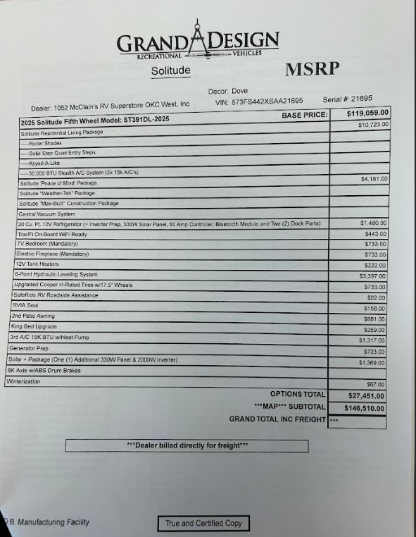 2025 Solitude 391DL by Grand Design from McClain's RV Oklahoma City in Oklahoma City, Oklahoma