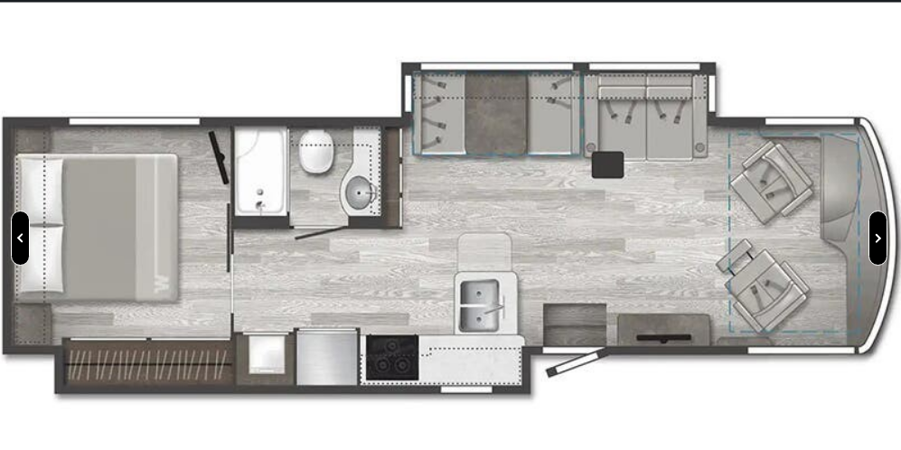 2025 Winnebago Forza 34T - New Class A For Sale by McClain's RV Oklahoma City in Oklahoma City, Oklahoma features External Shower, Stove Top Burner, Hitch, Skylight, Non-Smoking Unit