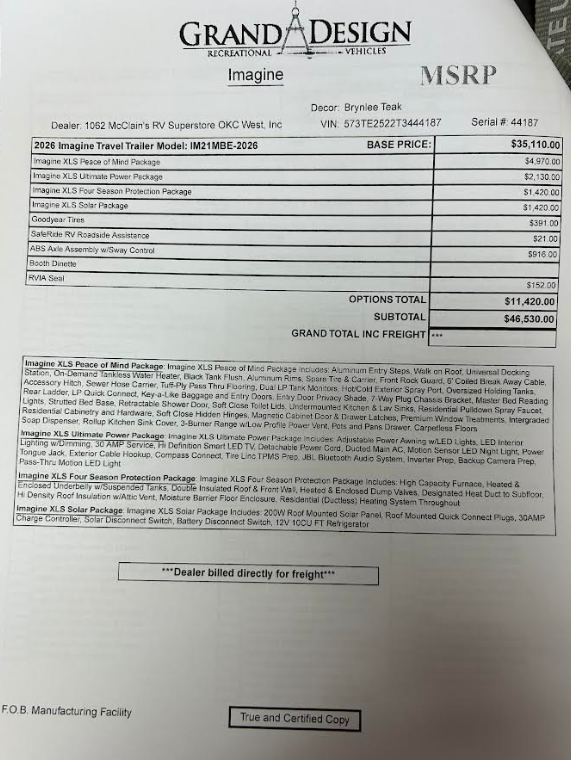 2026 Imagine XLS 21MBE by Grand Design from McClain's RV Oklahoma City in Oklahoma City, Oklahoma