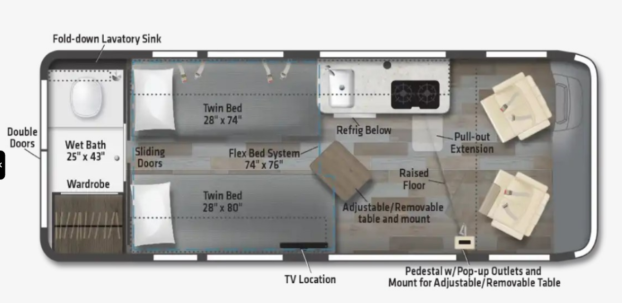 2026 Winnebago Travato 59K - New Class B For Sale by McClain's RV Oklahoma City in Oklahoma City, Oklahoma features Smoke Detector, Awning, LP Detector, Medicine Cabinet, Toilet