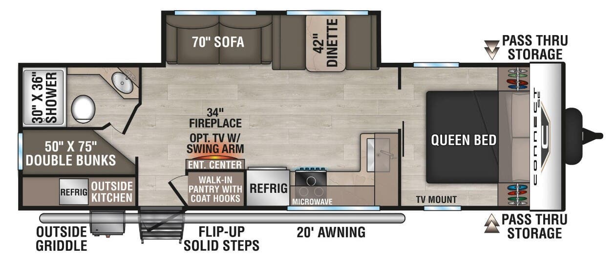 2026 K-Z Connect SE 271BHK - New Travel Trailer For Sale by McClain's RV Oklahoma City in Oklahoma City, Oklahoma features CO Detector, LP Detector, Shower, Fire Extinguisher, Awning
