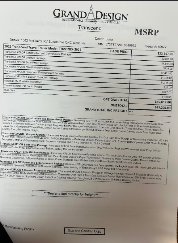 2026 Transcend Xplor 22RBX by Grand Design from McClain's RV Oklahoma City in Oklahoma City, Oklahoma
