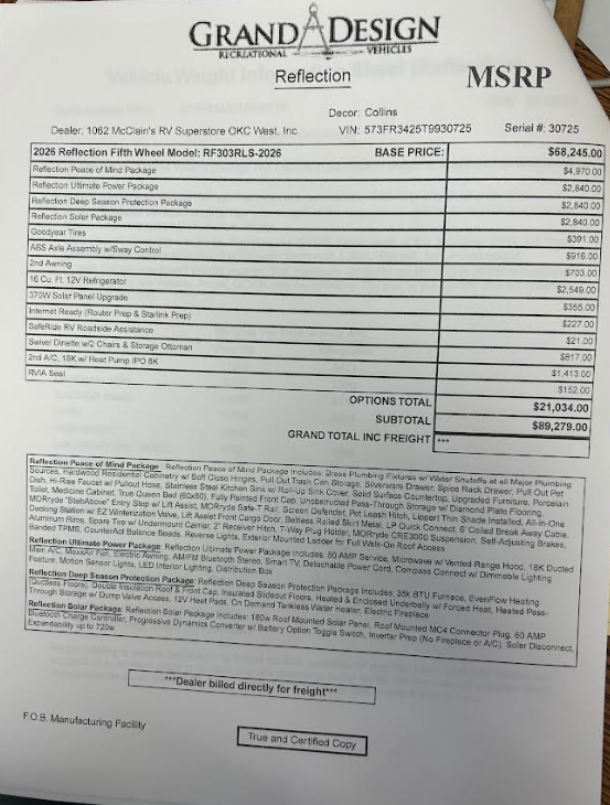 2026 Reflection 303RLS by Grand Design from McClain's RV Oklahoma City in Oklahoma City, Oklahoma