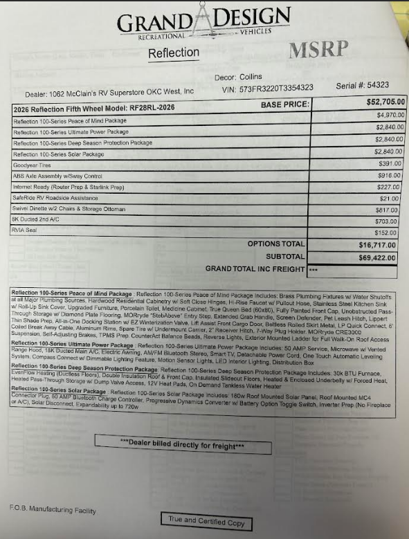 2026 Reflection 100 28RL by Grand Design from McClain's RV Oklahoma City in Oklahoma City, Oklahoma