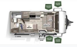 2021 Forest River Flagstaff E PRO 19FD - Used Travel Trailer For Sale by McClain's RV Oklahoma City in Oklahoma City, Oklahoma features Stove Top Burner, Toilet, Microwave, Ladder, Oven
