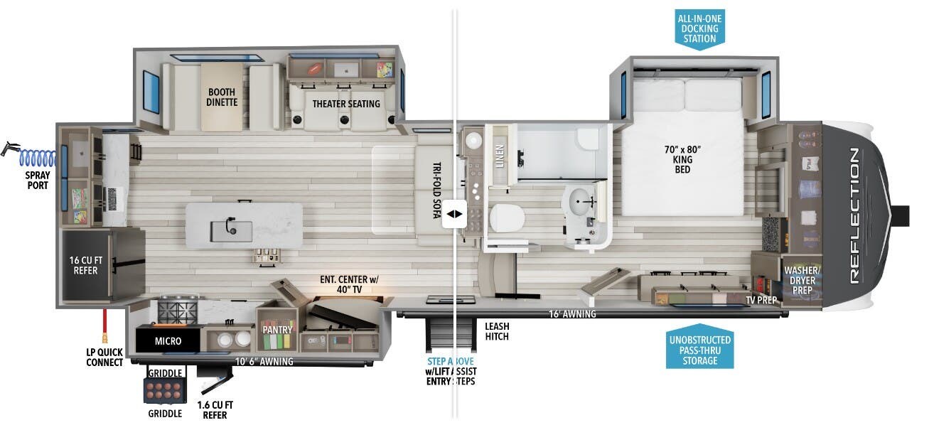 2026 Grand Design Reflection 320MKS - New Fifth Wheel For Sale by McClain's RV Oklahoma City in Oklahoma City, Oklahoma features Ladder, Smoke Detector, Roof Deck, Stove Top Burner, Inverter