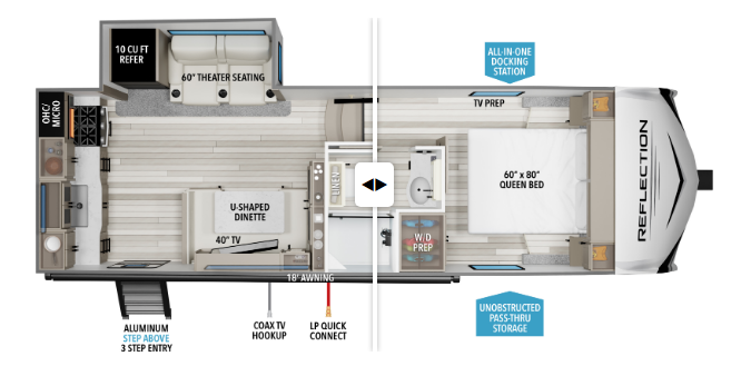 2026 Grand Design Reflection 100 22RK - New Fifth Wheel For Sale by McClain's RV Oklahoma City in Oklahoma City, Oklahoma features Leveling Jacks, Stove Top Burner, Medicine Cabinet, Stove, Smoke Detector
