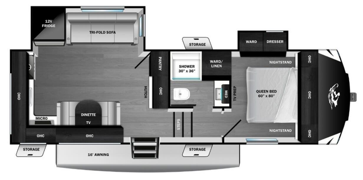 2026 Highland Ridge Open Range Roamer LIGHT 24MLDS - New Fifth Wheel For Sale by McClain's RV Oklahoma City in Oklahoma City, Oklahoma features Leveling Jacks, Air Conditioning, Slideout, Medicine Cabinet, TV