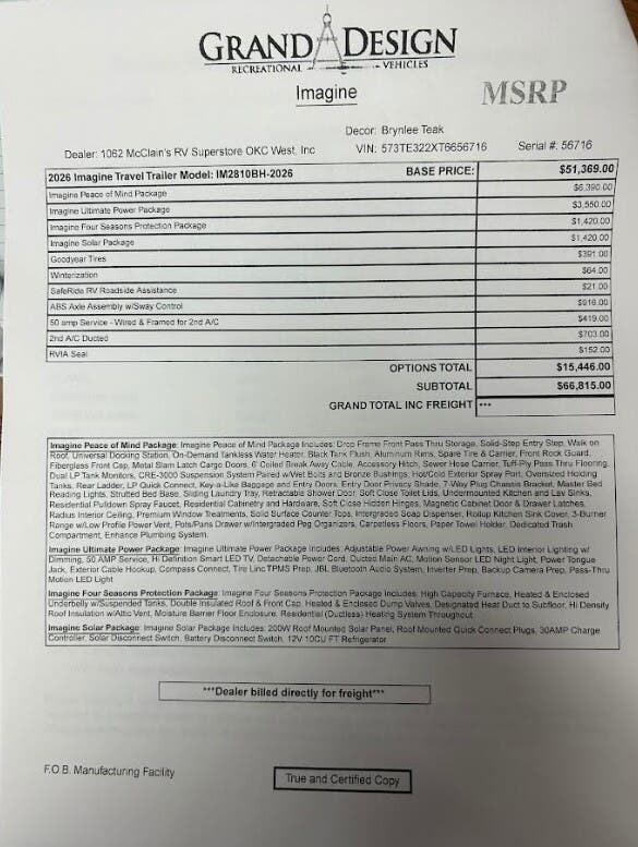 2026 Imagine 2810BH by Grand Design from McClain's RV Oklahoma City in Oklahoma City, Oklahoma